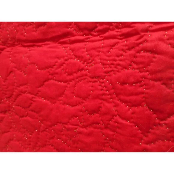 Poinsettia Christmas Wall Hanging Holiday Home Decoration Square Shape 22.5" - Picture 6 of 8